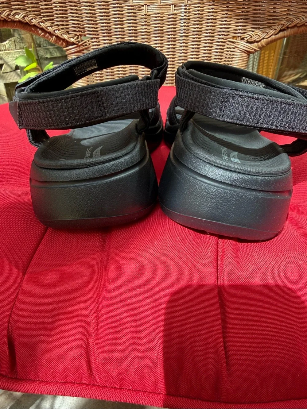 Skechers Women's Black Platform Sport Sandals